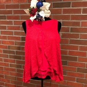 Bright Red Girls Top